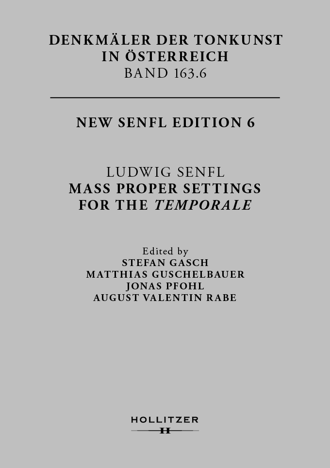 Cover Ludwig Senfl Mass Proper Settings for the „Temporale“ Cover Ludwig Senfl Mass Proper Settings for the „Temporale“
